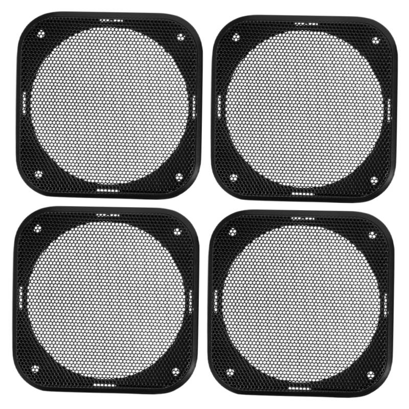 Zerodeko 4 Stück Quadratische Horn Netzabdeckung Stoff Auto Audio Dekoratives Netz Grill Lautsprecherabdeckung Lautsprechergitter Wetterfestes Netz Für Lautsprecher Grillnetz von Zerodeko