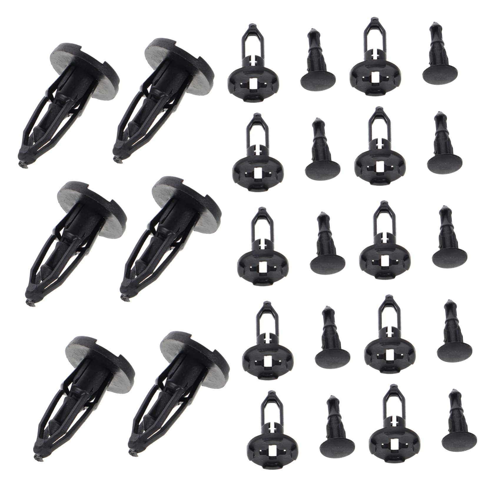 Zerodeko 50Stücke Auto Push Halteclips Kfz Befestigungselemente für Stoßstangen Kühlergrills und Verkleidungen Installieren Vielseitig Einsetzbar Werkzeug von Zerodeko