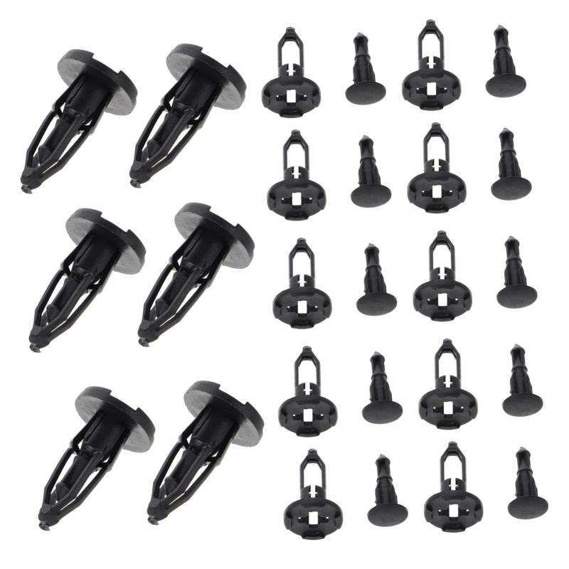 Zerodeko 50Stücke Auto Push Halteclips Kfz Befestigungselemente für Stoßstangen Kühlergrills und Verkleidungen Installieren Vielseitig Einsetzbar Werkzeug von Zerodeko