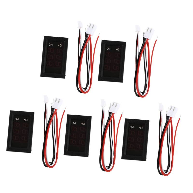 Zerodeko 5Stücke Digital Voltmeter Amperemeter Spannungsprüfer Mit Verpolungsschutz Und Zweifarbigem Display Für Dc Messungen Fahrzeugen Und Solaranlagen von Zerodeko
