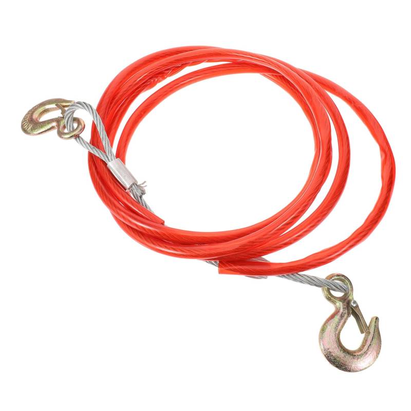 Zerodeko Abschleppseil Abschleppen Haken Anhänger Kabel Hochleistungsschleppseil Kabel Ziehen Schleppkabel Verdickter Schleppseil Bergungsseil Auto Zugseil Anhänger-zugseil Weiß Stahldraht von Zerodeko