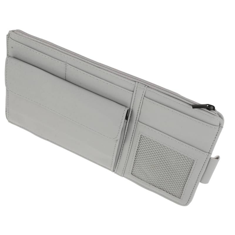 Zerodeko Auto -dokumenthalter Auto-Organizer-behälter Münzhalter Für Auto Autositz Organizer Rücksitz Autositzentaschenorganisator Autositztasche Autovisierlagerorganisator Pu-Leder Grey von Zerodeko