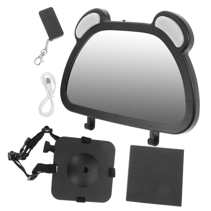 Zerodeko Autositzspiegel nach hinten gerichtet breiter Rückspiegel -Autositzspiegel Babyphone für den Rücksitz des Autos Babyspiegel auf dem Rücksitz Glas Black von Zerodeko