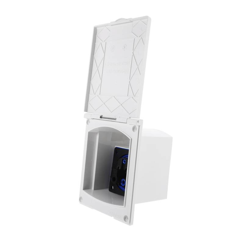 Zerodeko Externe Netzhöhle Steckdosen Ufer Einlassversorgung Anhänger-Stromanschluss Buchse Wohnmobil Zubehör RV-Einlassstopfen Wohnmobil-Stromanschluss Stromeingang ABS、UV Weiß von Zerodeko