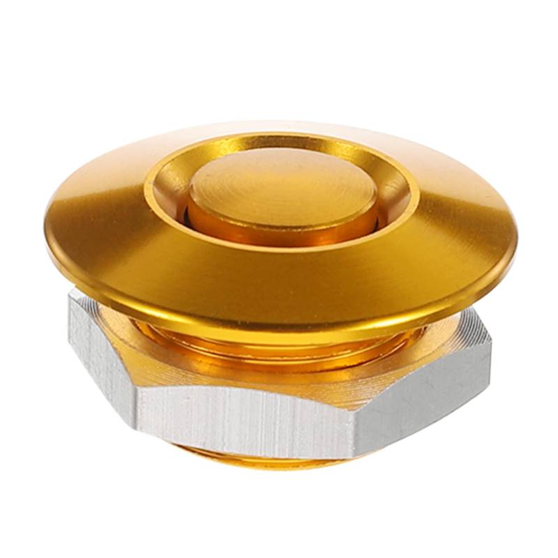 Zerodeko Haubenschloss Schlüssel verriegeln Schnellverschluss-Druckknopf Stifte für die Motorhaube eines Fahrzeugs Druckknopfverschluss Haubenstift Aluminium Golden von Zerodeko