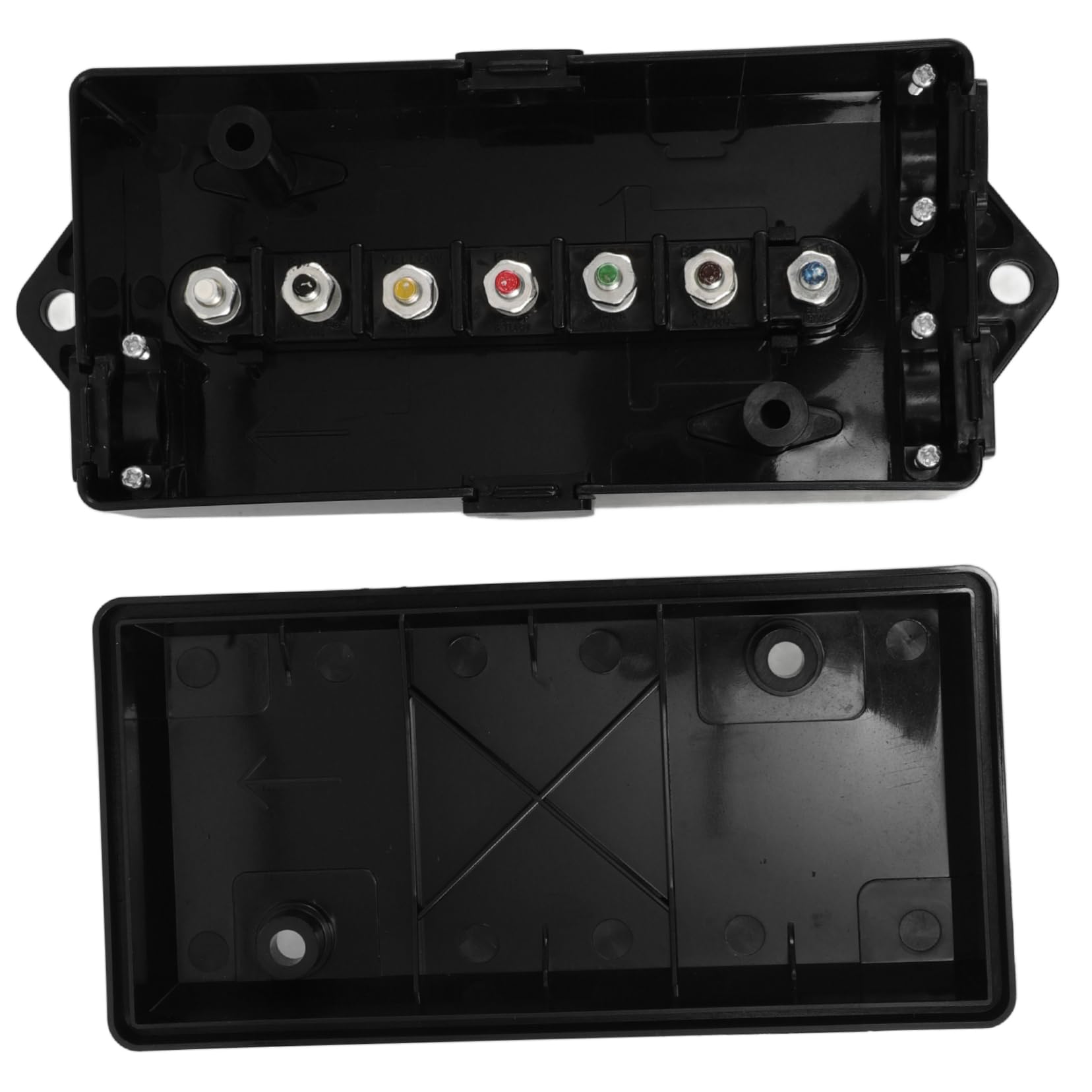 Zerodeko Kasten 7-Wege-Anhängeranschluss Stecker für Anhängerbeleuchtung Stecker für die Anhängerverkabelung Wohnmobil-Anhänger- Anschlussdosen Plastik Black von Zerodeko