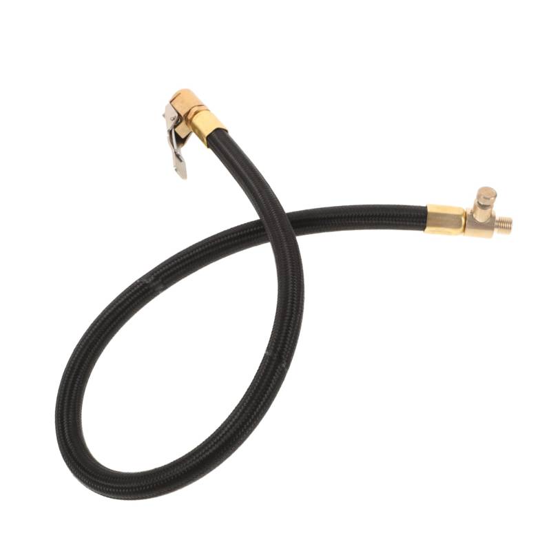 Zerodeko Luftpumpenzubehör Autos Motorradzubehör Reifenschlauch Auto Pumpenrohr Fahrradpumpenadapter Kfz Pumpe Schnelladapter Auto Inflator Verlängerungsschlauch Kupfer Schwarz von Zerodeko