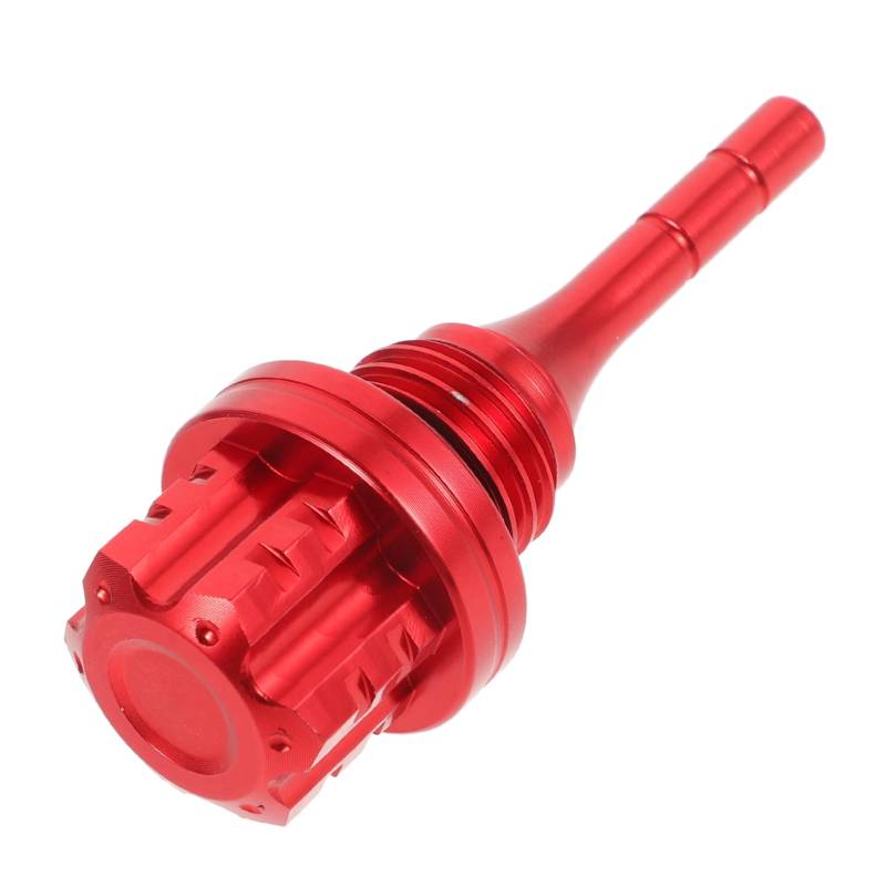 Zerodeko Motor Kleine Überprüfung Öl Motor Ebene Übertragung Flüssigkeit Ebene Tank Rot Aluminium Legierung von Zerodeko