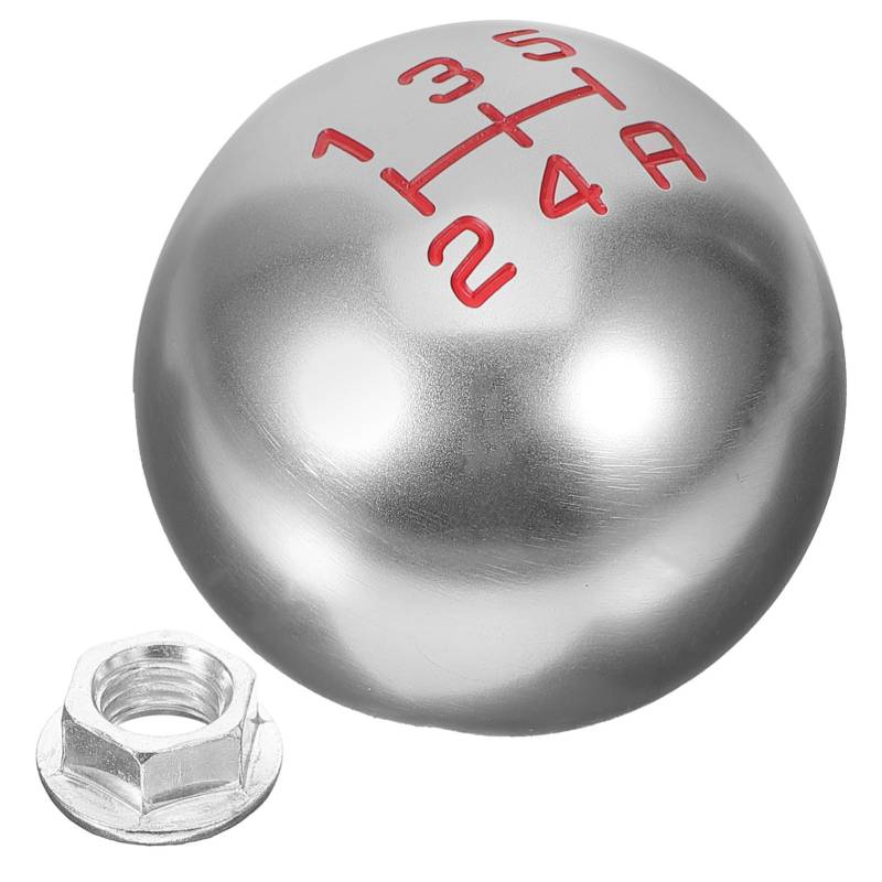 Zerodeko Schaltknaufhebel Auto Schaltknauf Ersatz Dekorativer Schaltknauf Fahrzeug Schaltknauf Schaltknauf Manuelles Getriebe Coole Schaltknäufe Silberne Aluminiumlegierung von Zerodeko