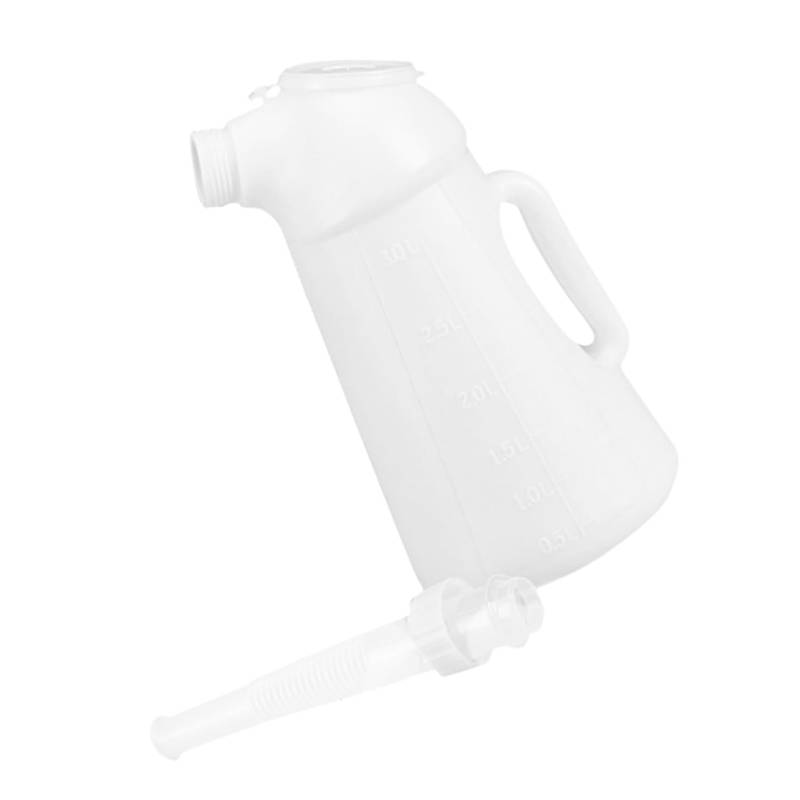 Zerodeko Tanktopf Motorölbehälter Flüssigkeitsbehälter Tragbare Ölkanne Abgabeölspender Öldosen Mit Ausguss Automobilölkanne Ölgießflasche Motor Für Flaschen Kunststoff Weiß von Zerodeko