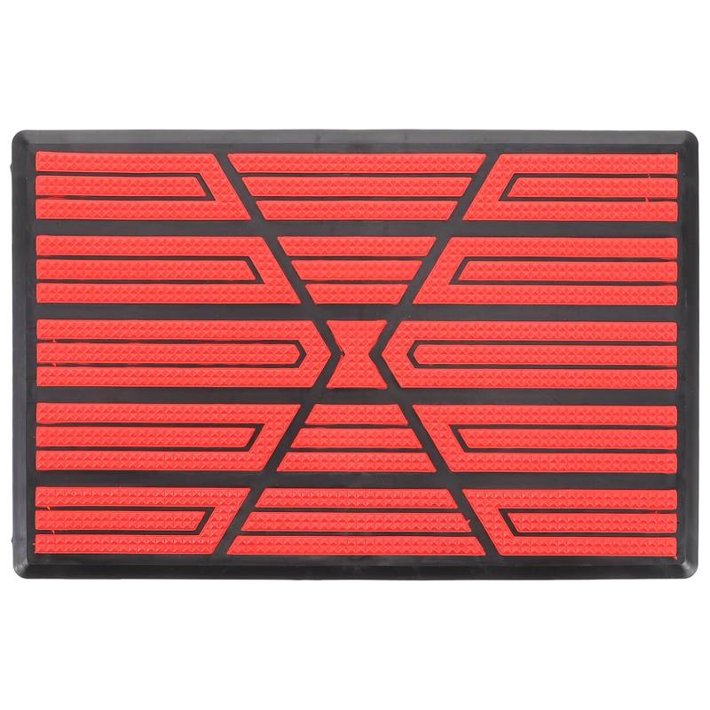 Zerodeko Verschleißfester Pedalflicken Autofußmatten Reparaturpads Teppichabdeckung Rest Autopedalpolster Autozubehör Autozubehör Fußabsatzpedale PVC Rot von Zerodeko