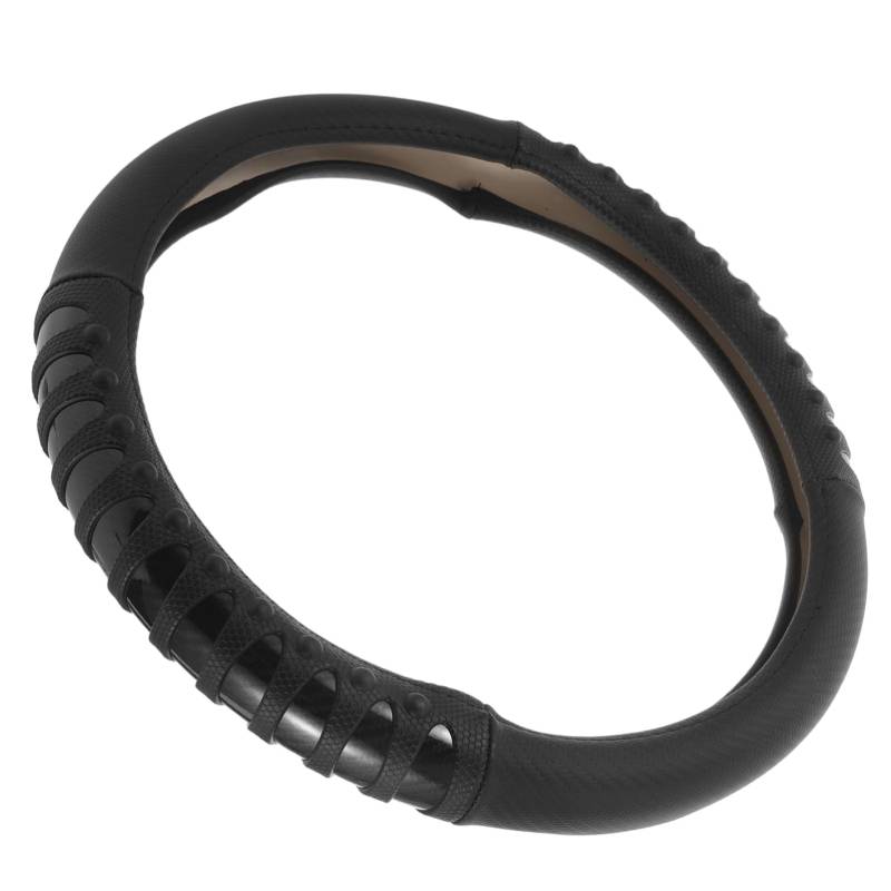 Zerodeko Zubehör Auto Dekoration Auto zübehör Massage Lenkradbezug Universal Lenkradbezug Lenkradgriff rote radabdeckung beheizbare Lenkradabdeckung Anime-Lenkradabdeckung Leder Black von Zerodeko
