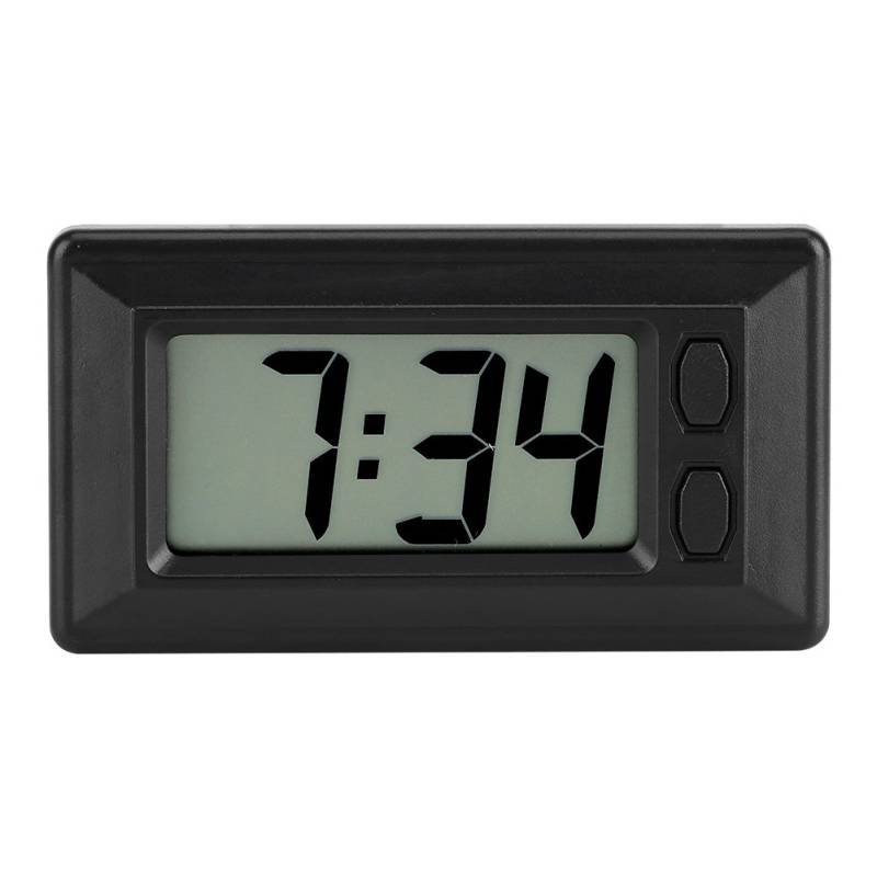 77 x 42,4 x 17,7 mm ultradünne elektronische Uhr mit Klebepad LCD Digital Datum Zeit Kalender Display für Auto Armaturenbrett Home Schreibtisch Büro von Zerodis
