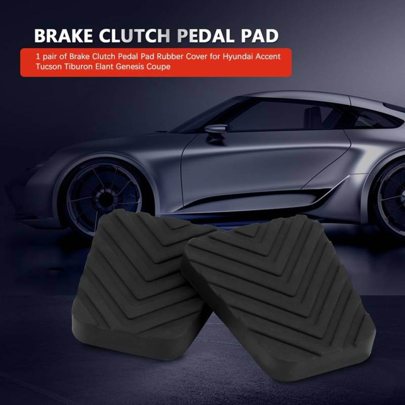 Autobremskupplung Pedal Pad Premium -Qualität Gummiabdeckung für Accent Tiburon, Passend für Genesis Coupé von Zerodis