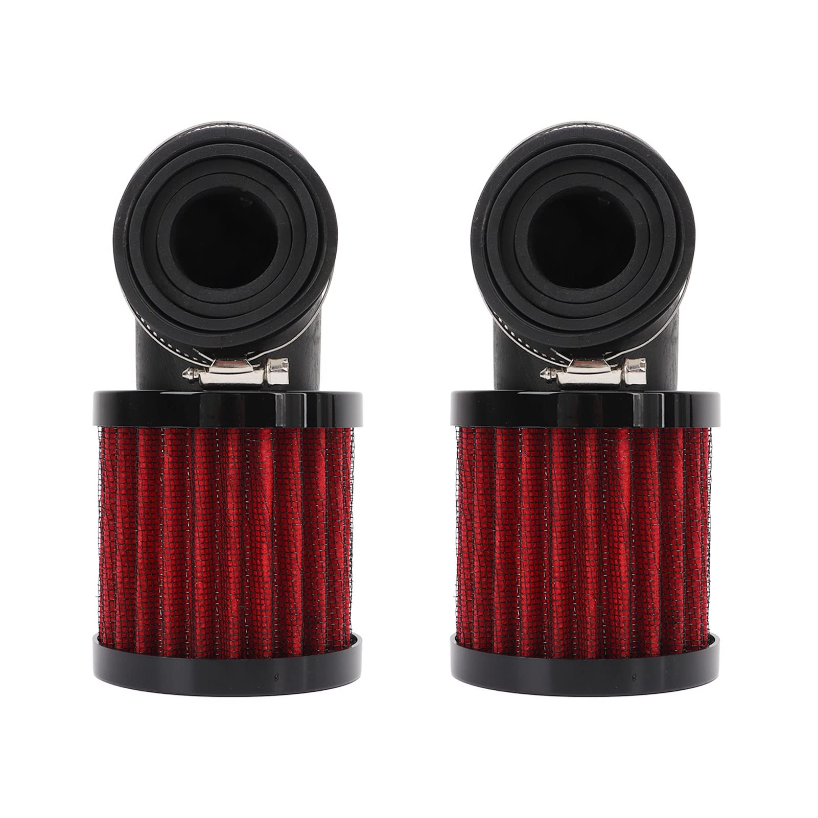 Motorrad-Luftfilter, 28 Bis 48 Mm, Universeller Hochleistungs-Luftfilter für 50 Cc, 70 Cc, 90 Cc, 125 Cc, Moped, Roller, ATV, Dirtbike (Schwarz Rot) von Zerodis