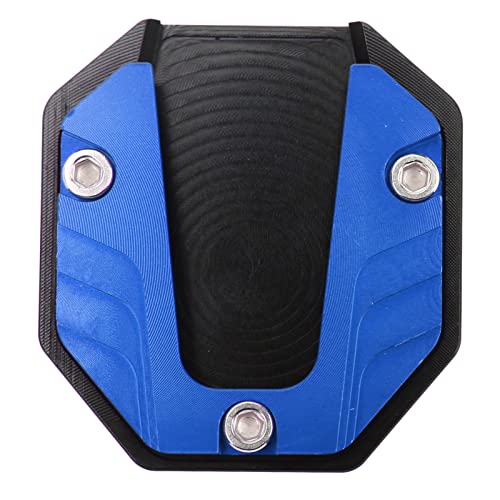 Ständerverlängerung FußSeitenstütze, Universelle Solide Anodische Oxidationsfärbung, Stabile Motorrad-Seitenstützplatte, Seitenstütze für Weiche Oberfläche (Blau) von Zerodis