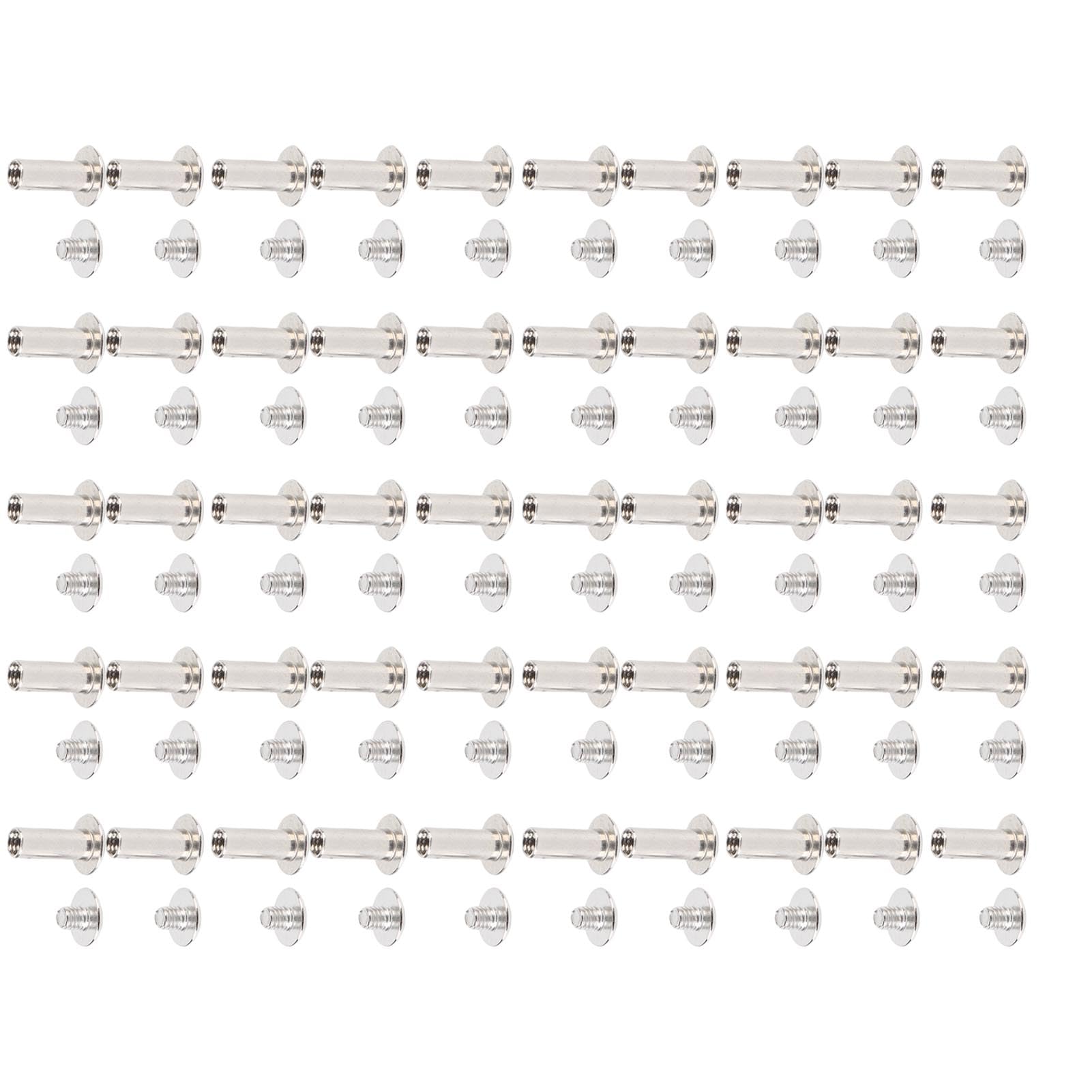 Zerodis 50 Sets Edelstahl -Flat -Round Kopf Nieten und Schrauben für Bindung, Genaue Installation und Einfach zu Bedienung, Ideal für das Handwerk Projekte Zerodis 50 Sets Edelstahl -Flat -Round Kopf Nieten und Schrauben für Bindung, Genaue Installation und Einfach zu Bedienung, Ideal für das Handwerk Projekte von Zerodis