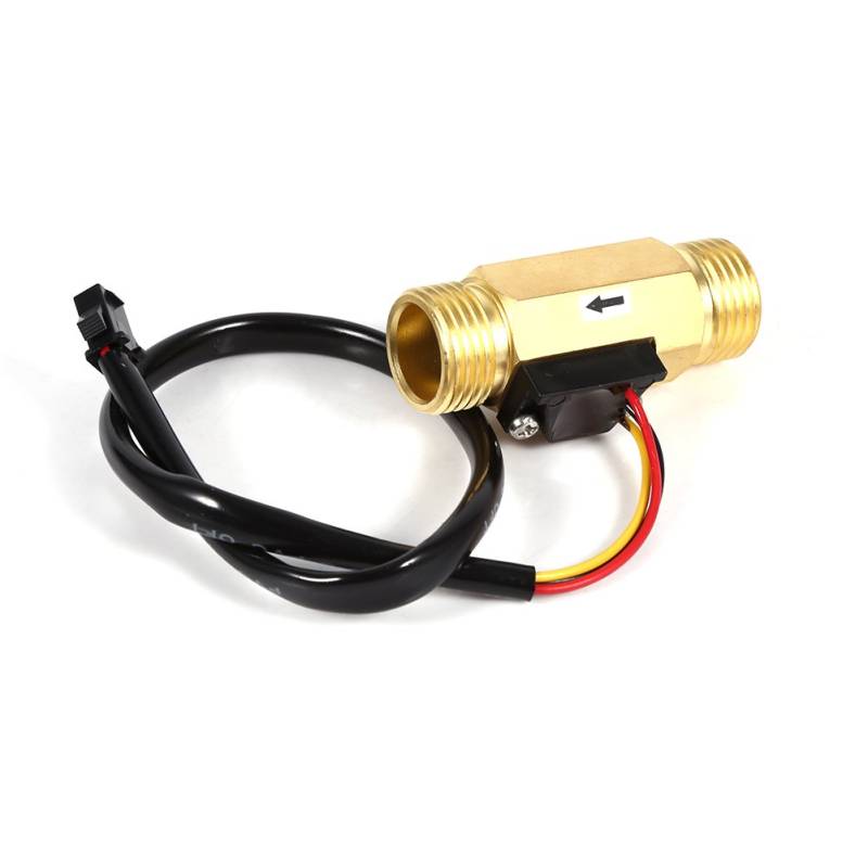 G1/2 Zoll Kupfer Wasserdurchflusssensor Schalter Luftmengenmesser Schalter 1-30L/min von Zerodis