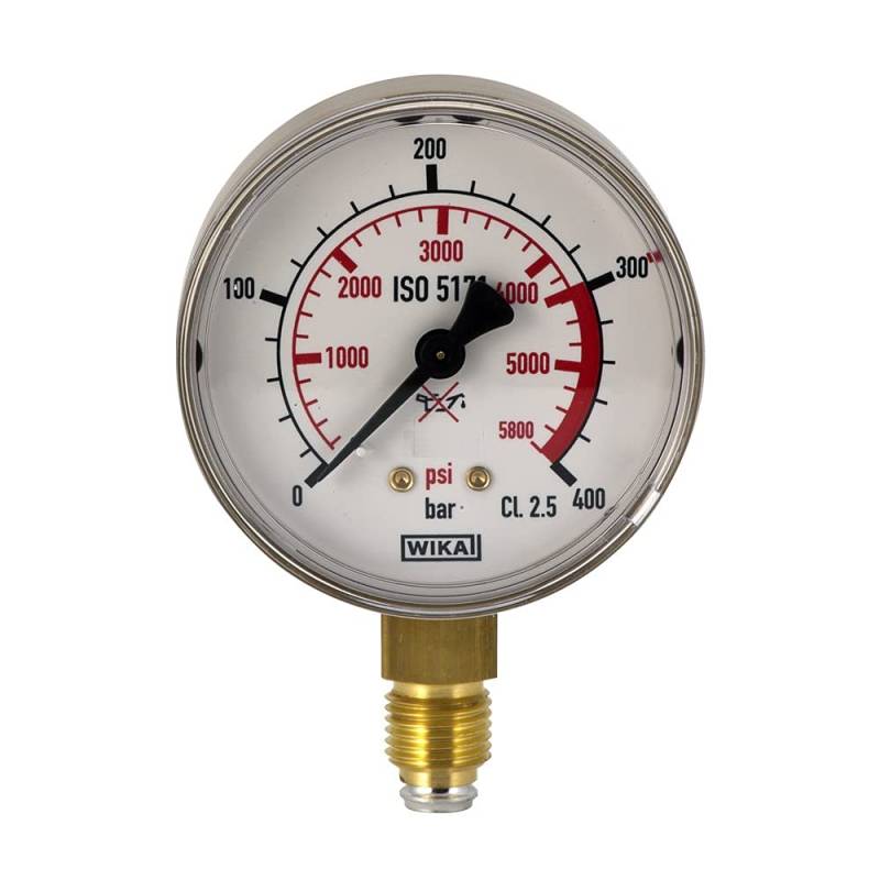 Oxyturbo - 3s 0-400 bar druckmessgert fr stickstoff 1/4 anschluss mit dichtung von Zewool