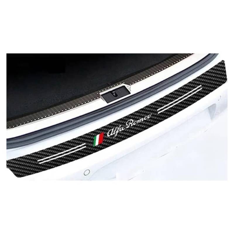 Carbon Fiber Auto Stamm Hinten Stoßstange Aufkleber Schutz Platte Schutz Für Alfa Romeo Guilietta Manual 2016-2020 2021 2022 2023 von ZhMG63