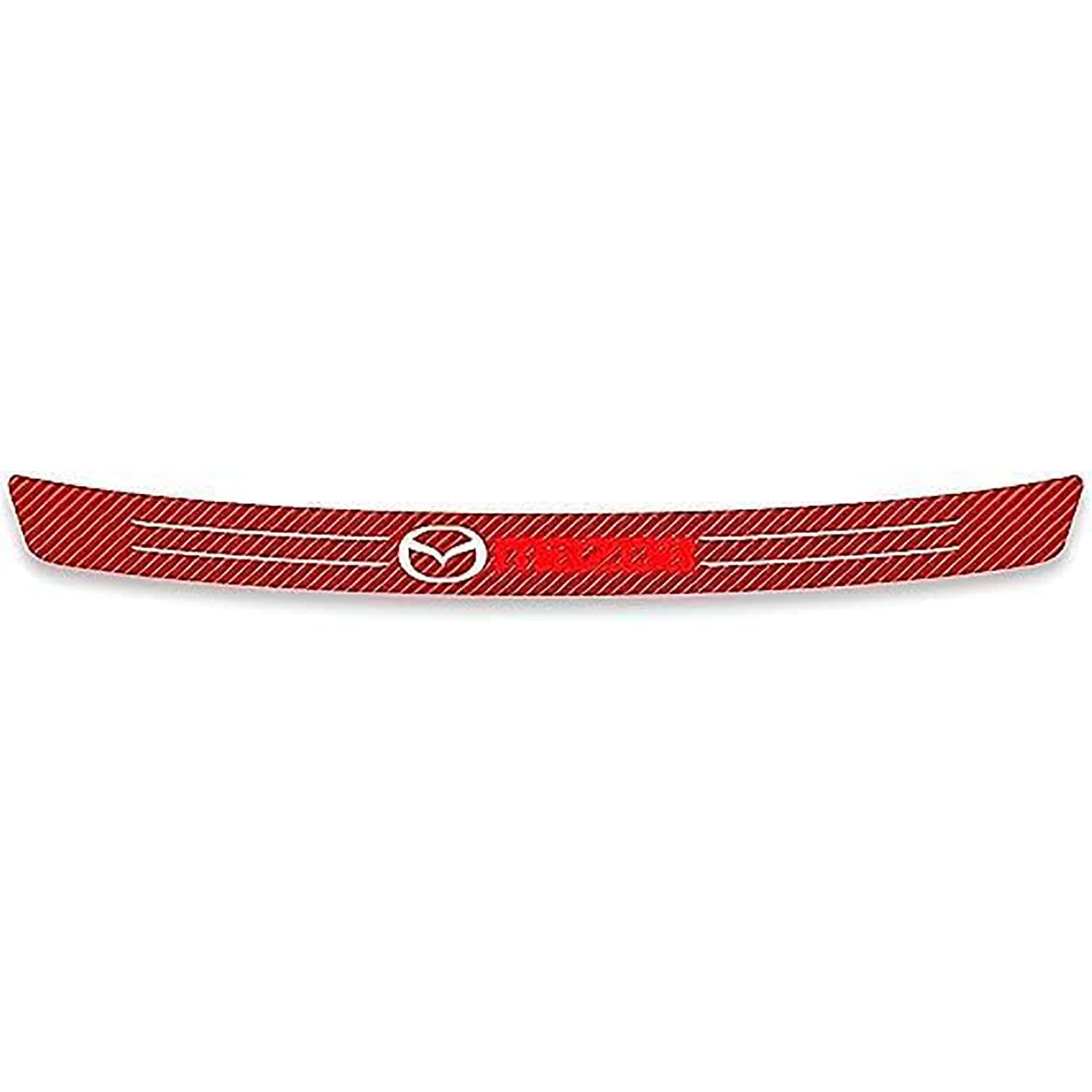 Carbon Fiber Auto Stamm Hinten Stoßstange Aufkleber Schutz Platte Schutz Für Mazda 2 3 5 6 M2 M6 CX 5 CX 7 CX 9 MX 5,Red Carbon Fiber Auto Stamm Hinten Stoßstange Aufkleber Schutz Platte Schutz Für Mazda 2 3 5 6 M2 M6 CX 5 CX 7 CX 9 MX 5,Red von ZhMG63