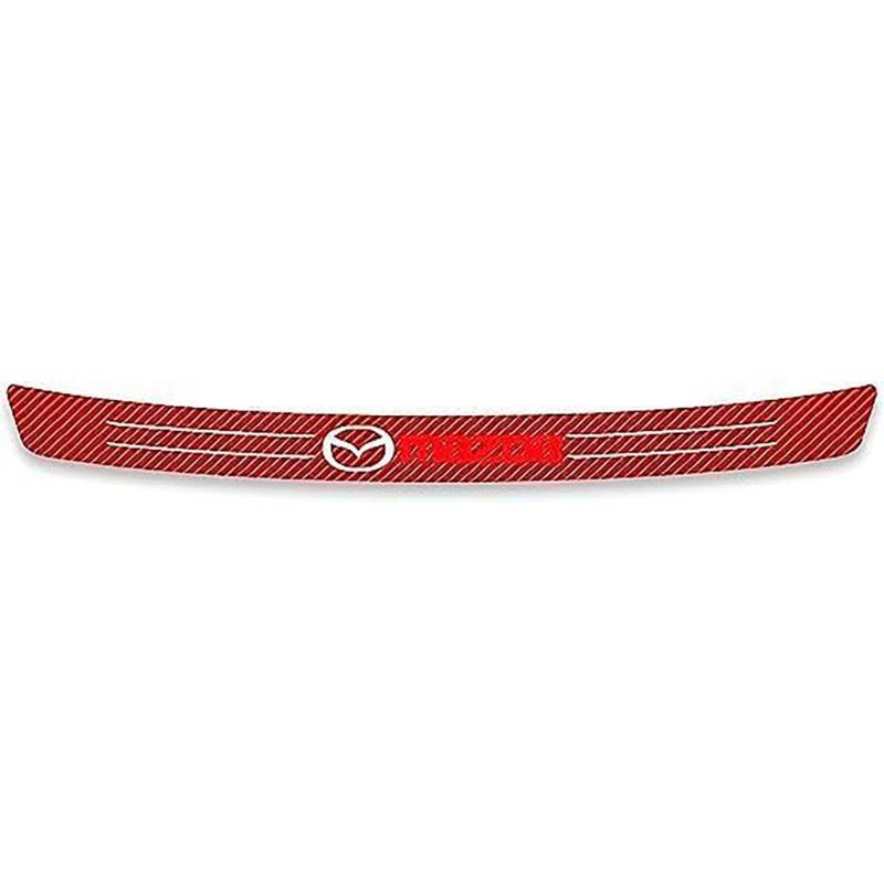 Carbon Fiber Auto Stamm Hinten Stoßstange Aufkleber Schutz Platte Schutz Für Mazda 2 3 5 6 M2 M6 CX 5 CX 7 CX 9 MX 5,Red von ZhMG63
