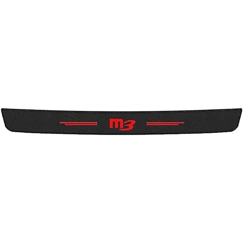 Carbon Fiber Auto Stamm Hinten Stoßstange Aufkleber Schutz Platte Schutz Für Mazda M3,Red von ZhMG63