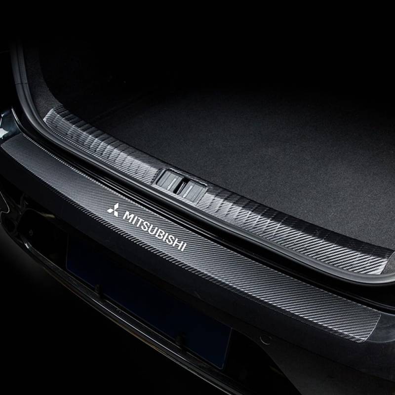 Carbon Fiber Auto Stamm Hinten Stoßstange Aufkleber Schutz Platte Schutz Für Mitsubishi Lancer X 2007-2017,White von ZhMG63