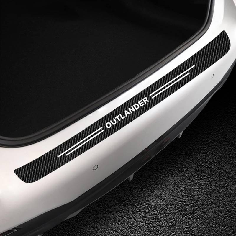 Carbon Fiber Auto Stamm Hinten Stoßstange Aufkleber Schutz Platte Schutz Für Mitsubishi Outlander 2007-2017 2018 2019 2020 2021 von ZhMG63