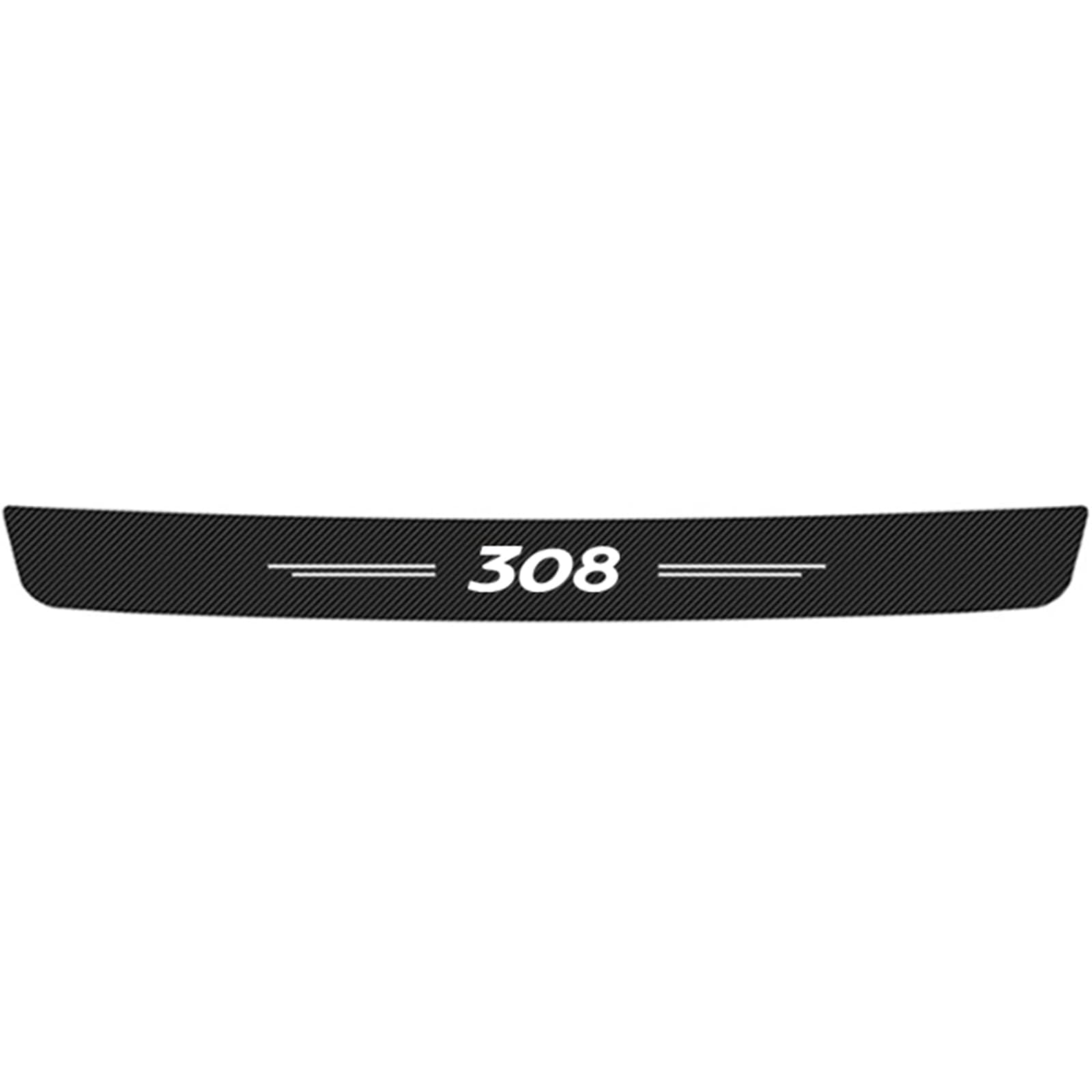 Carbon Fiber Auto Stamm Hinten Stoßstange Aufkleber Schutz Platte Schutz Für Peugeot 308,Black Carbon Fiber Auto Stamm Hinten Stoßstange Aufkleber Schutz Platte Schutz Für Peugeot 308,Black von ZhMG63