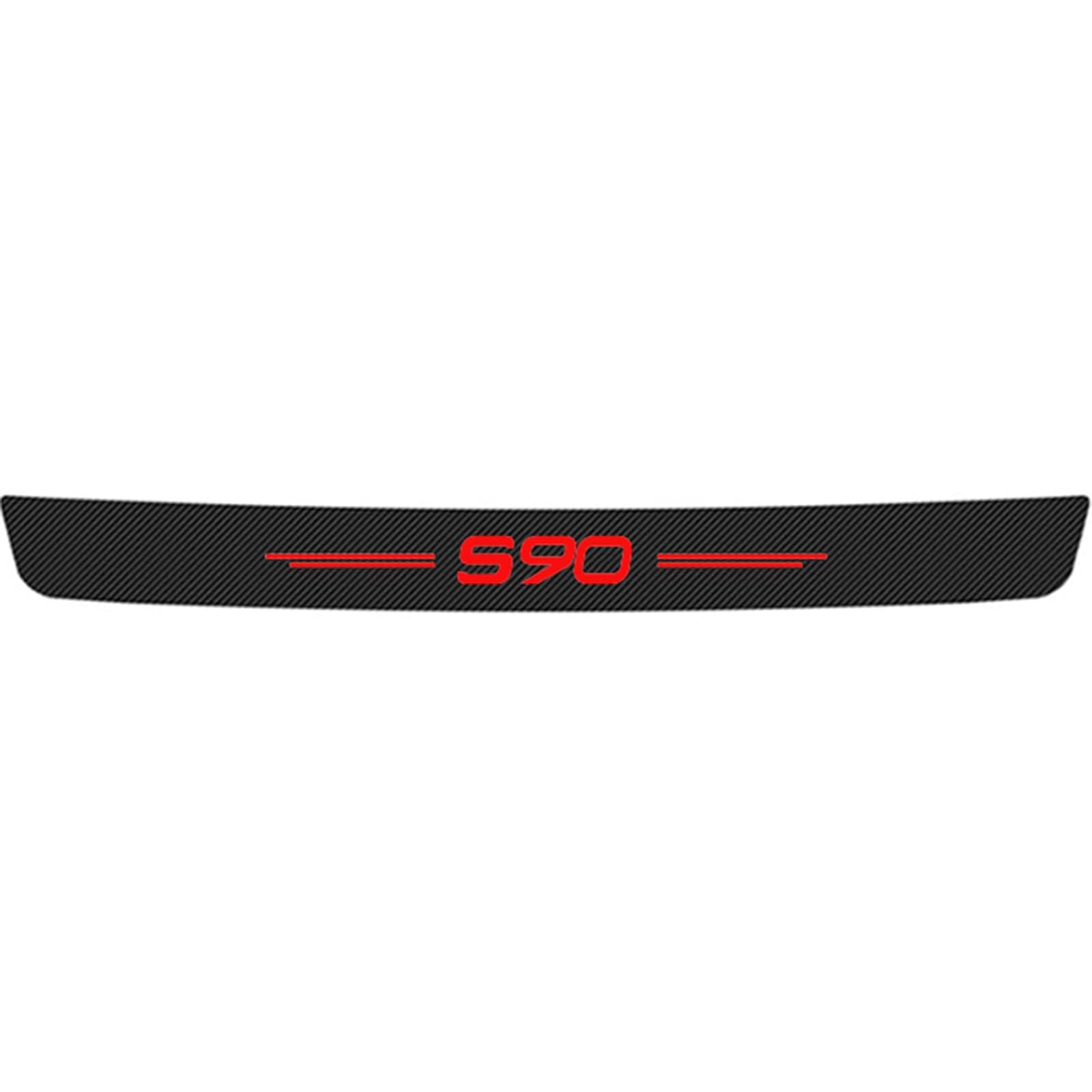 Carbon Fiber Auto Stamm Hinten Stoßstange Aufkleber Schutz Platte Schutz Für Volvo S90,Red Carbon Fiber Auto Stamm Hinten Stoßstange Aufkleber Schutz Platte Schutz Für Volvo S90,Red von ZhMG63