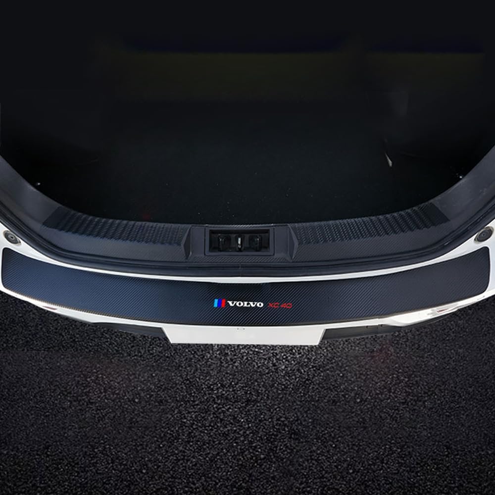 Carbon Fiber Auto Stamm Hinten Stoßstange Aufkleber Schutz Platte Schutz Für Volvo XC40 1(I) 536 I 2019 2020 2021 2022 2023 2024 von ZhMG63