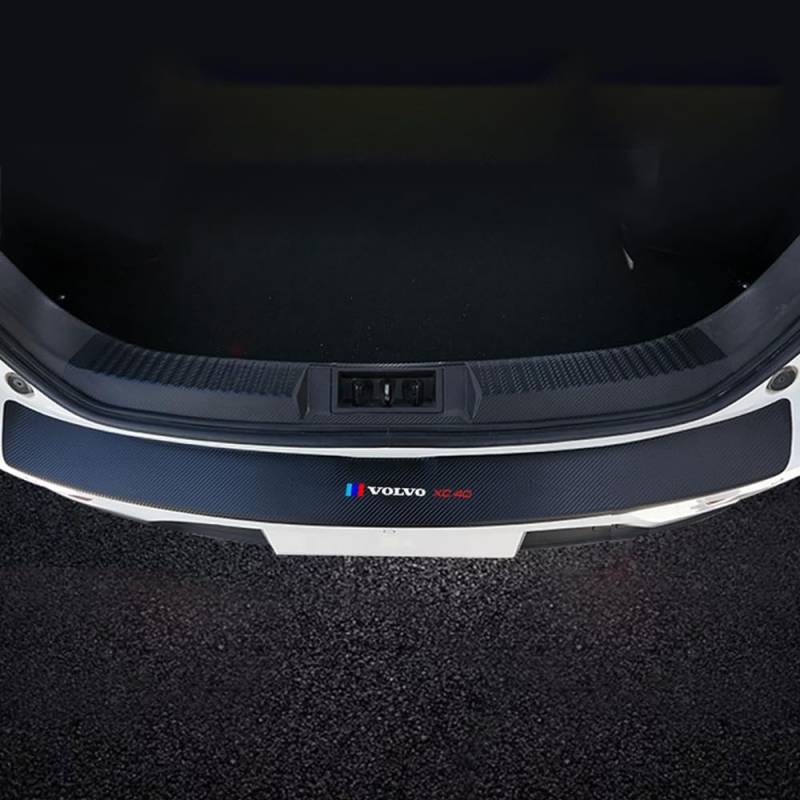 Carbon Fiber Auto Stamm Hinten Stoßstange Aufkleber Schutz Platte Schutz Für Volvo XC40 1(I) 536 I 2019 2020 2021 2022 2023 2024 von ZhMG63