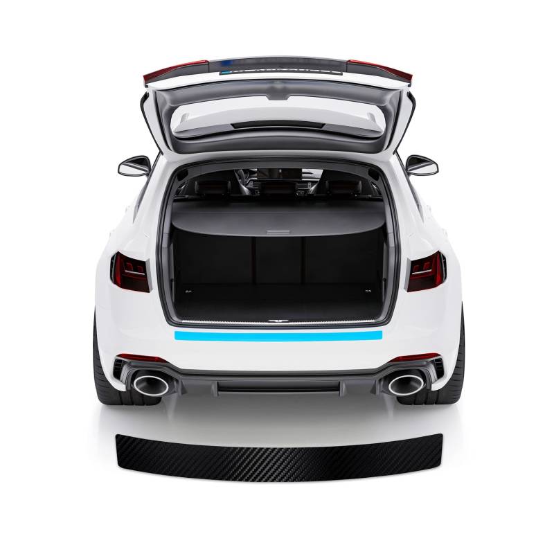 Carbon Fiber Auto Stamm Hinten Stoßstange Aufkleber Schutz Platte Schutz Für Volvo XC90/Hybrid/Recharge/PHEV 2016-2024 2025 von ZhMG63
