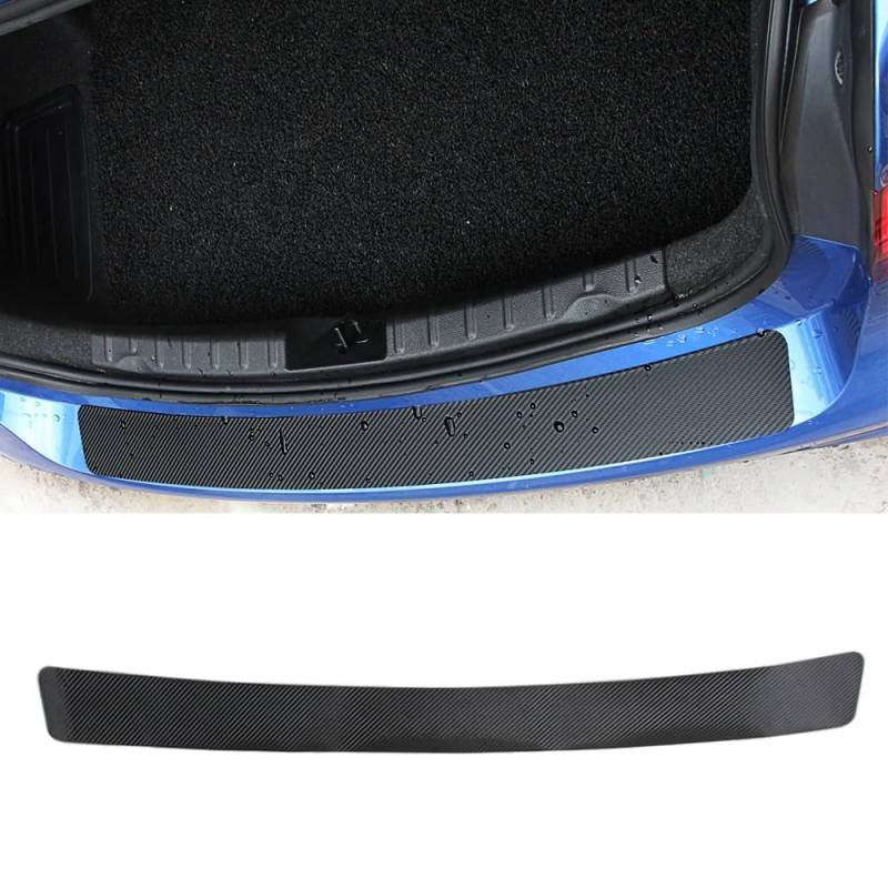 Carbon Fiber Auto Stamm Hinten Stoßstange Aufkleber Schutz Platte Schutz Für Volvo XC90 2 (II) 256 I 2015-2024,100X9CM von ZhMG63