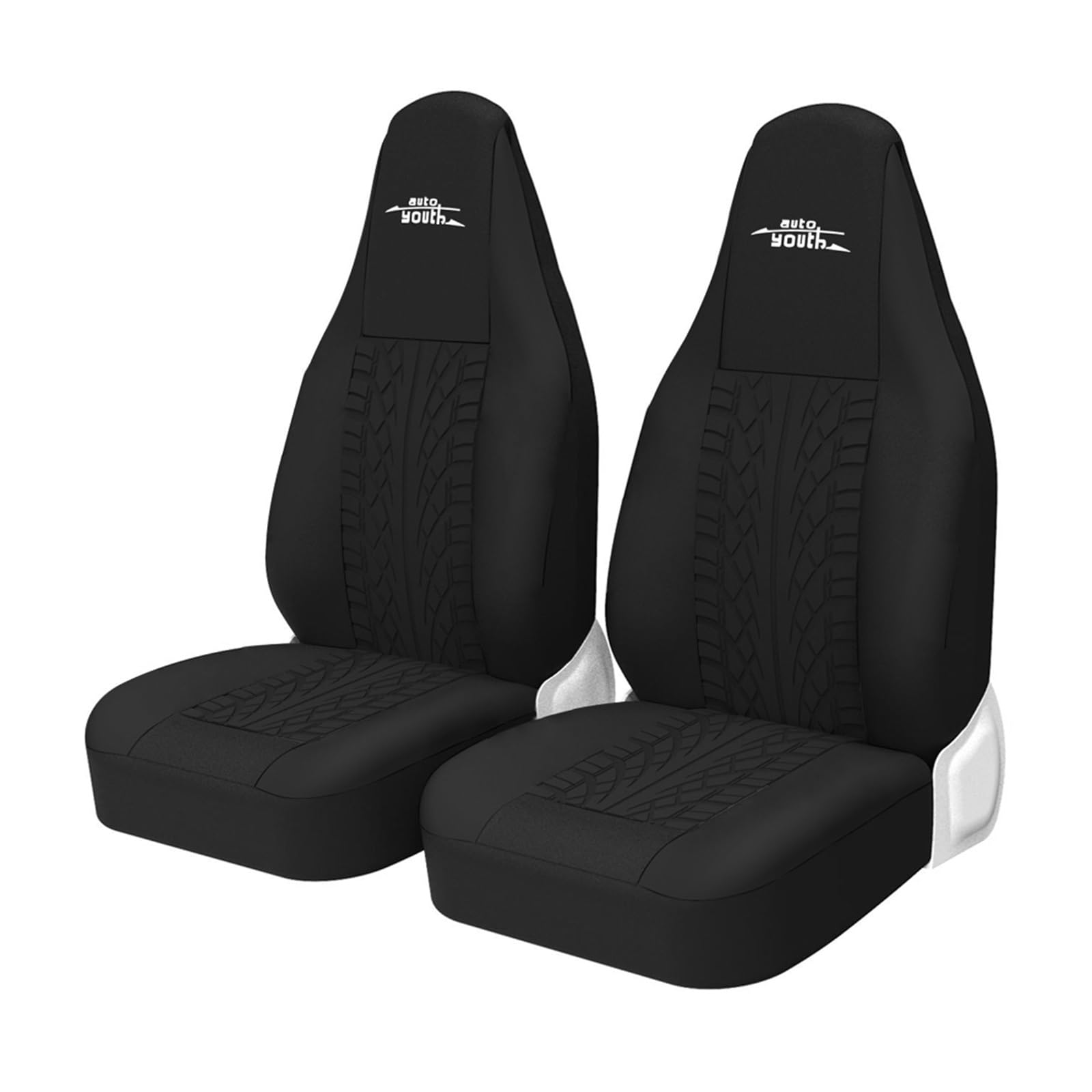 ZhanNuoBHd Sitzbezüge Auto Set 2PC Autositzbezüge Eimer Stil Schutzhülle Für Toyota Für C-HR Für CHR Autositzauflage(Black 2 PCS) von ZhanNuoBHd