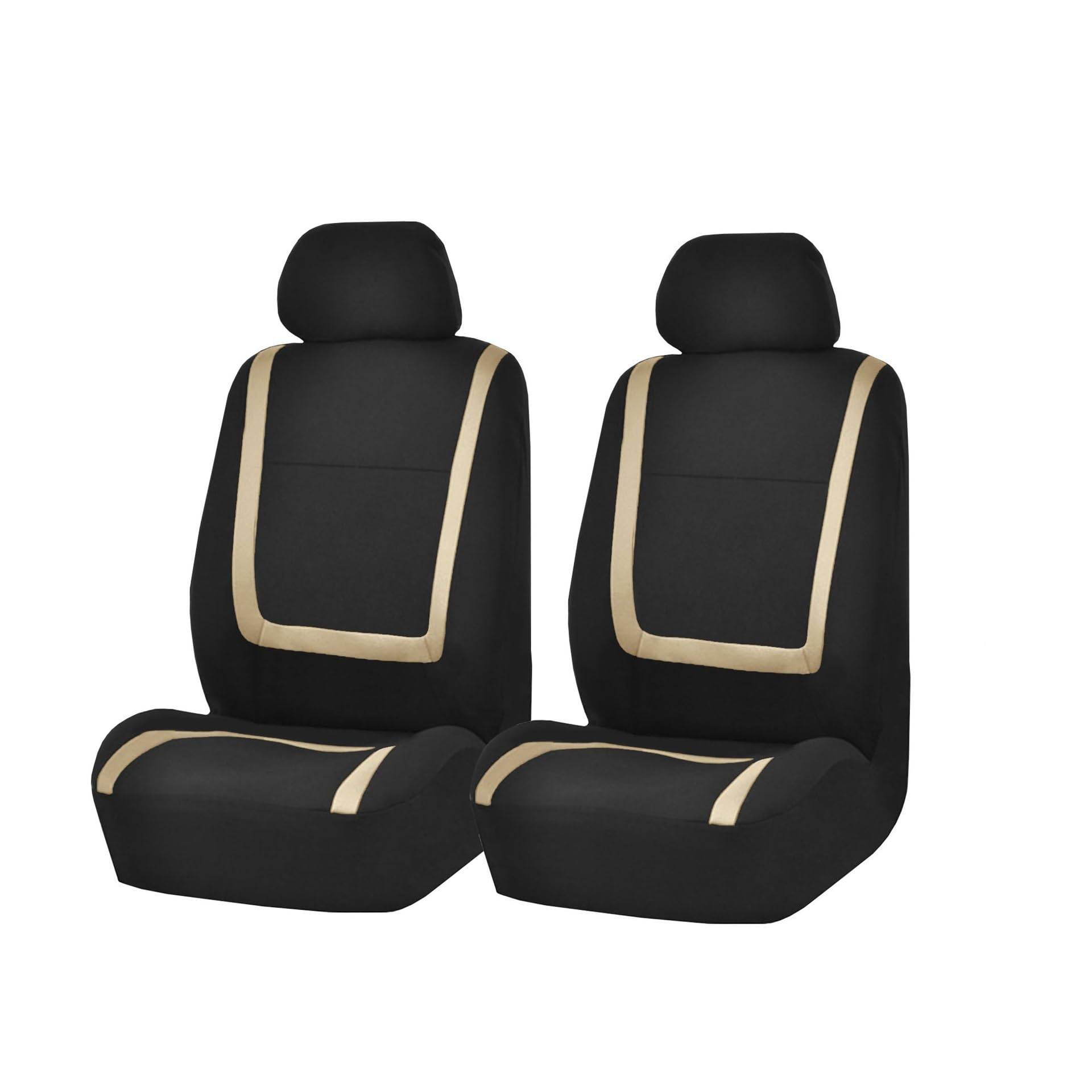 ZhanNuoBHd Sitzbezüge Auto Set Autositzbezüge Für Hyundai Für I30 Für Creta Für Tucson Für Ix35 Für Solaris Für Elantra Für Santa Für Fe Für Kona Für I40 Autositzauflage(2Seats-Beige) von ZhanNuoBHd