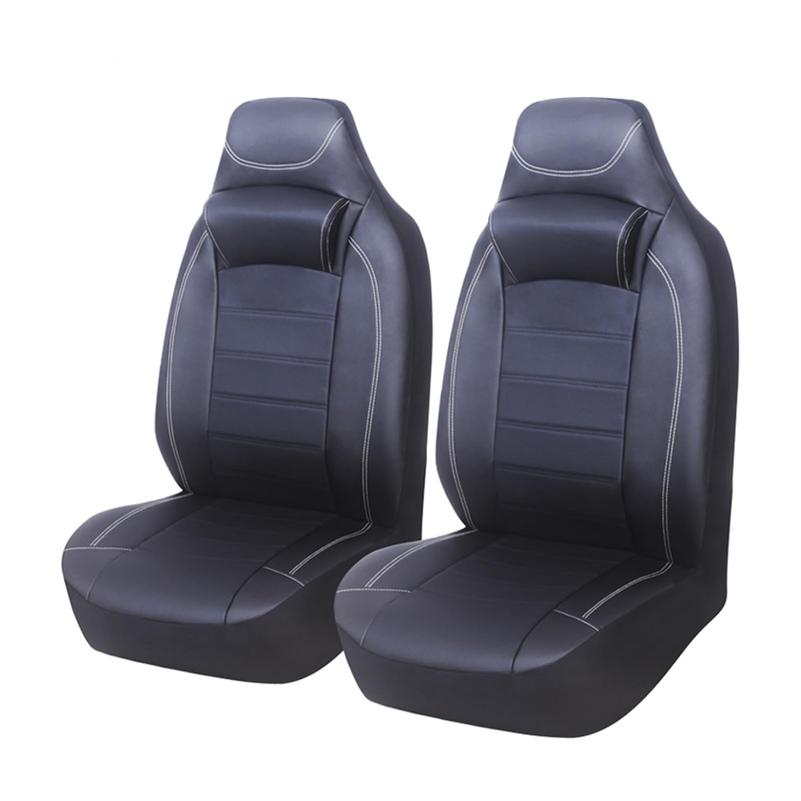 ZhanNuoBHd Sitzbezüge Auto Set Autositzbezug Sitzbezug Universal Autositzbezüge Vorne Mit Kopfstützenhalter Für Ford Für Focus 2 Autositzauflage(Gray with headrest) von ZhanNuoBHd
