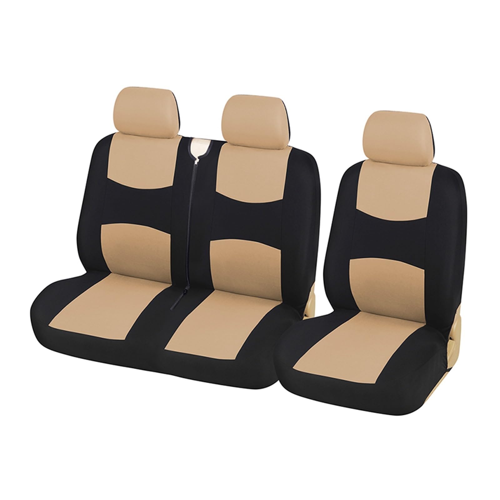 ZhanNuoBHd Sitzbezüge Auto Set Universal 1 + 2 Auto Sitz Abdeckung Schutzhülle Für LKW Innen Zubehör Für Citroen Für Jumpy 2016 Autositzauflage(BEIGE) von ZhanNuoBHd