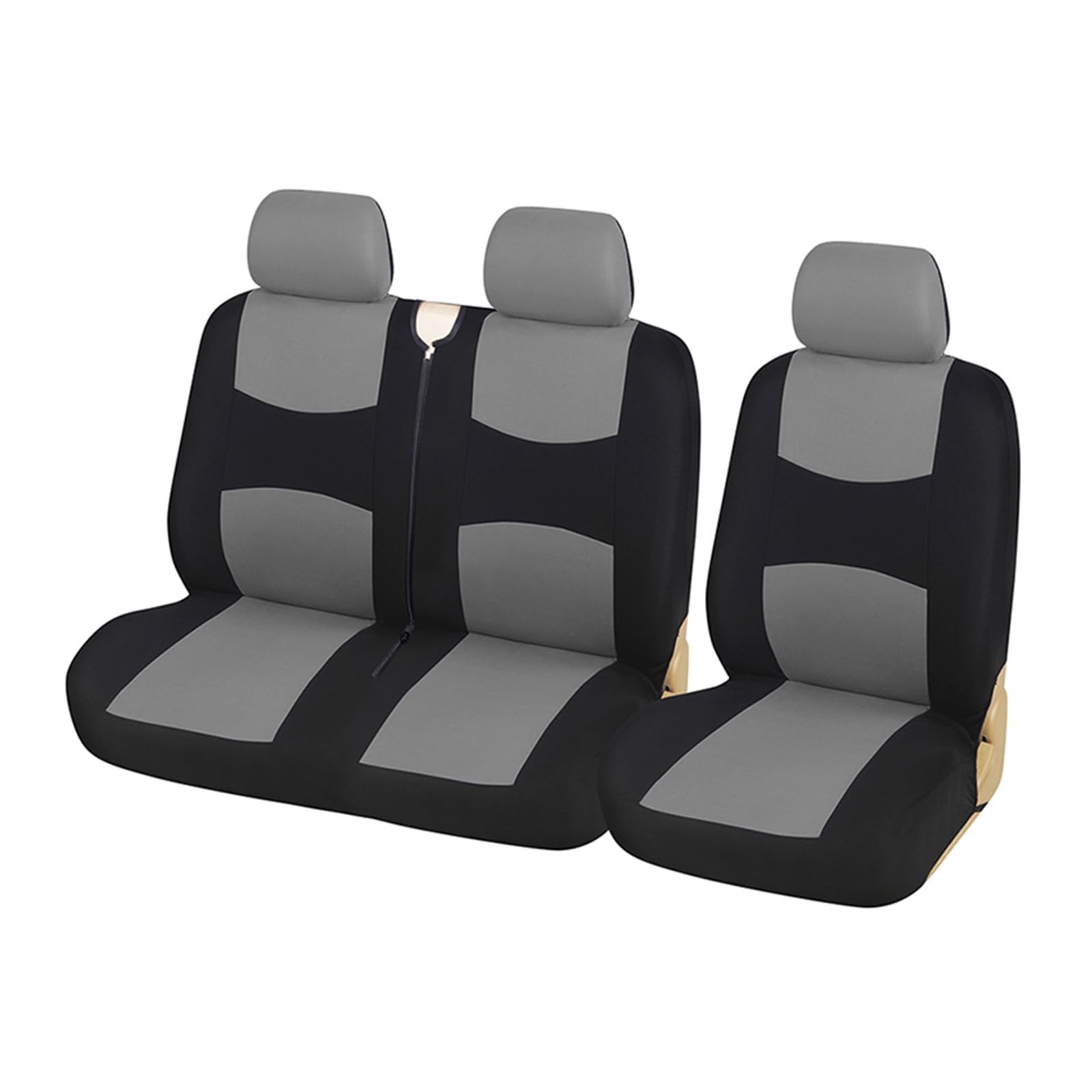 ZhanNuoBHd Sitzbezüge Auto Set Universal 1 + 2 Auto Sitz Abdeckung Schutzhülle Für LKW Innen Zubehör Für Citroen Für Jumpy 2016 Autositzauflage(Gray) von ZhanNuoBHd
