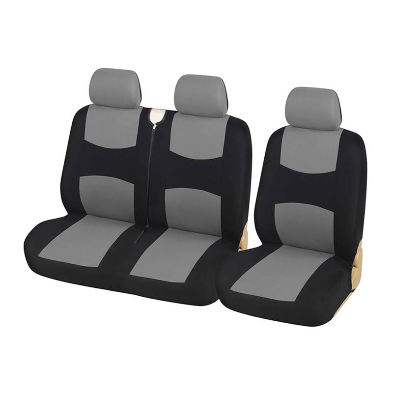 ZhanNuoBHd Sitzbezüge Auto Set Universal 1 + 2 Auto Sitz Abdeckung Schutzhülle Für LKW Innen Zubehör Für Citroen Für Jumpy 2016 Autositzauflage(Gray) von ZhanNuoBHd