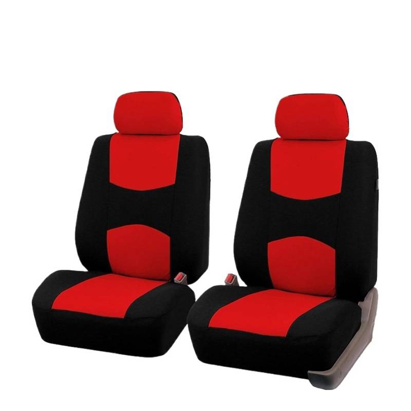ZhanNuoBHd Sitzbezüge Auto Set Universal Full Set Autositzbezüge Zweifarbiges Design Autoschutzbezüge Für Camry Autositzauflage(2pcs Front red) von ZhanNuoBHd