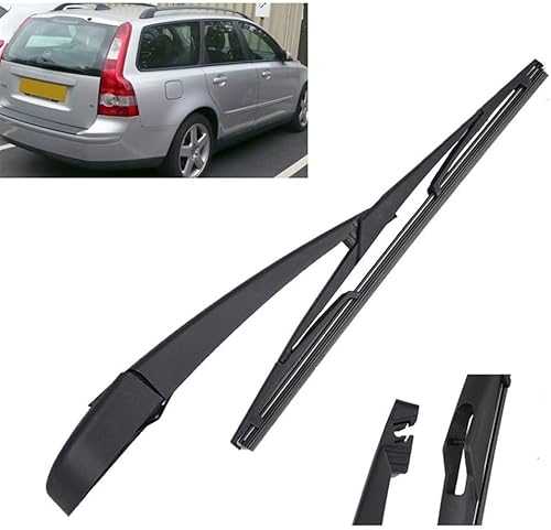 Heckscheibenwischer Scheibenwischer Hinten Heckwischerarm Scheibenwischerblätter Wischerarm Heck Wischer für Volvo V50 2004-2012 von ZhangJW