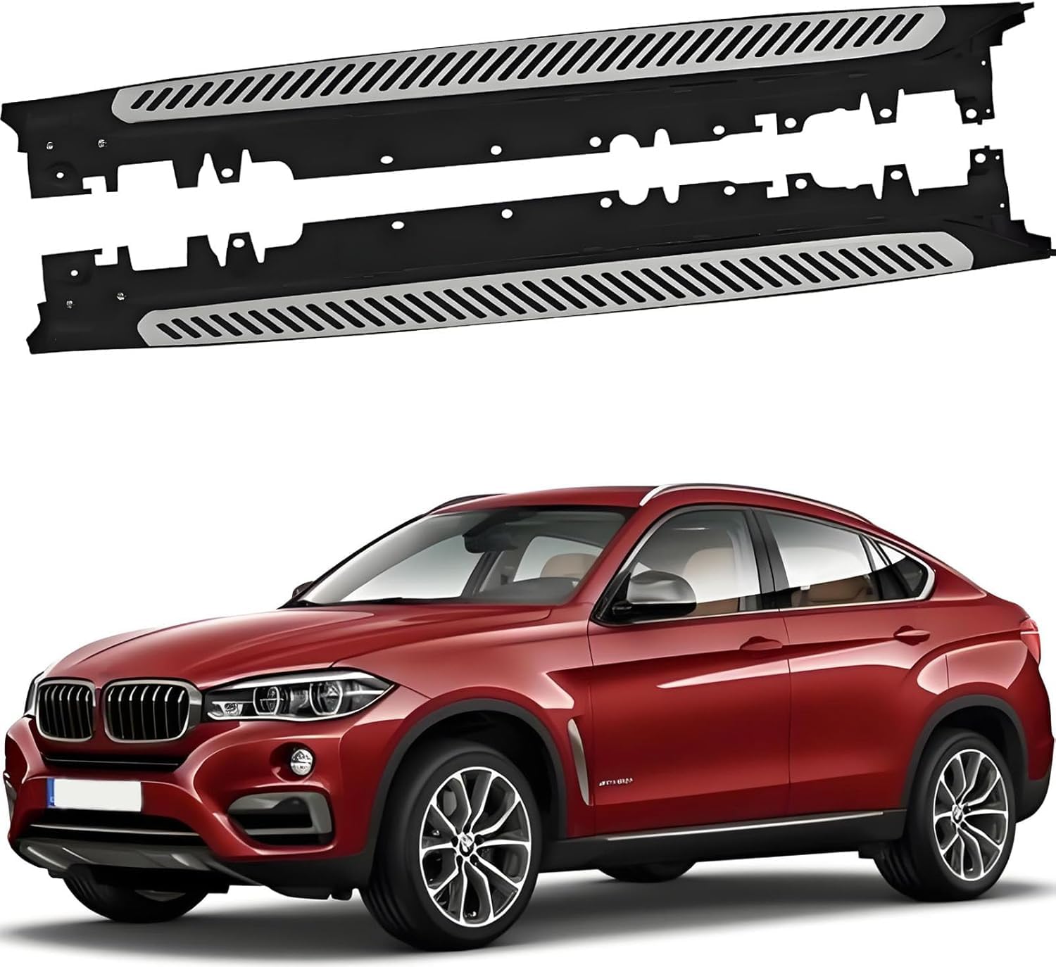 Seitenschweller Trittbretter Schweller für BMW X6 F16 2015-2019,1 Satz seitentrittleistenpedale Schwellerrohre, Trittbretter Autozubehör Seitenschweller Kit Seitenschweller Trittbretter Schweller für BMW X6 F16 2015-2019,1 Satz seitentrittleistenpedale Schwellerrohre, Trittbretter Autozubehör Seitenschweller Kit von ZhangJW