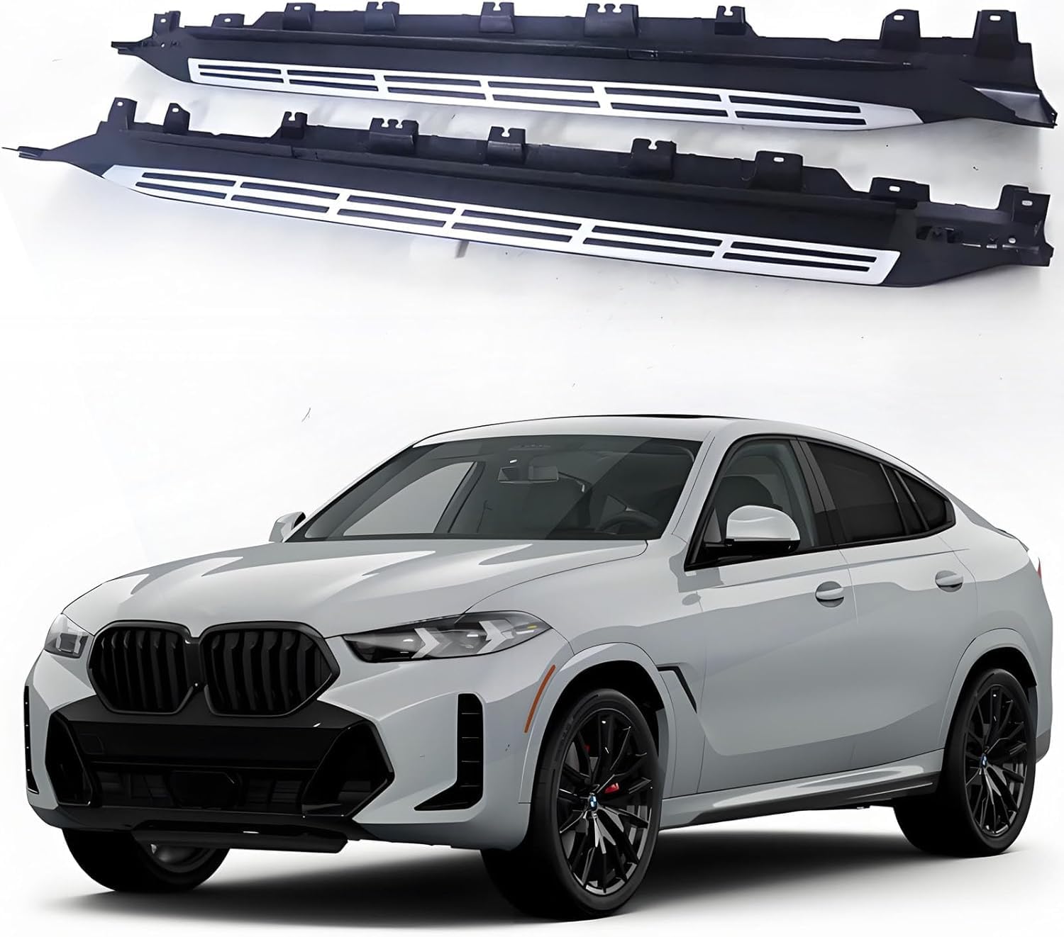 Seitenschweller Trittbretter Schweller für BMW X6 G06 2020-2025,1 Satz seitentrittleistenpedale Schwellerrohre, Trittbretter Autozubehör Seitenschweller Kit Seitenschweller Trittbretter Schweller für BMW X6 G06 2020-2025,1 Satz seitentrittleistenpedale Schwellerrohre, Trittbretter Autozubehör Seitenschweller Kit von ZhangJW