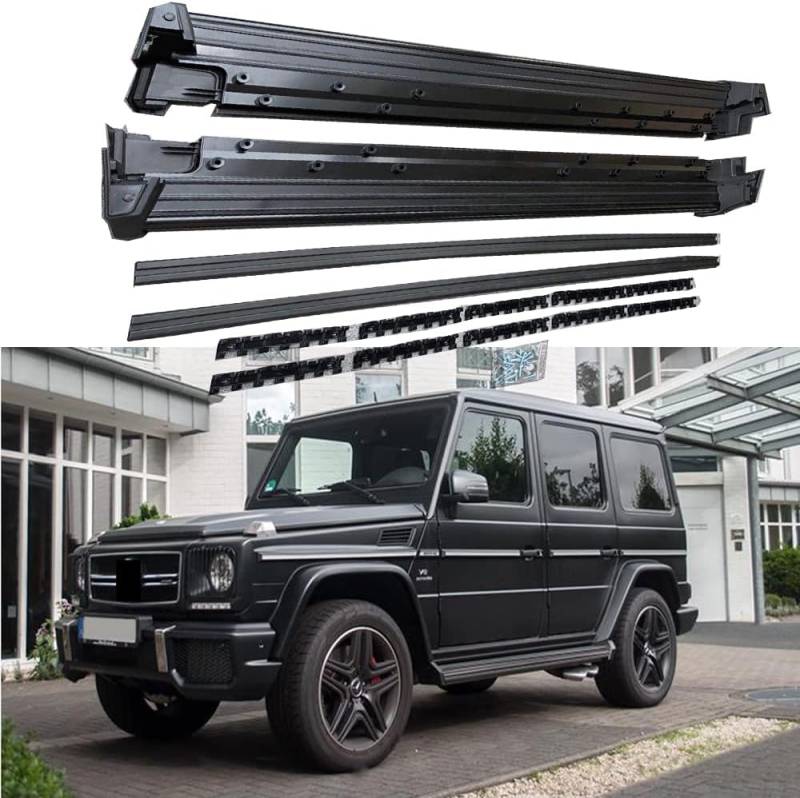 Seitenschweller Trittbretter Schweller für Benz G Wagon W464 2019-2024 G Class,1 Satz seitentrittleistenpedale Schwellerrohre, Trittbretter Autozubehör Seitenschweller Kit von ZhangJW