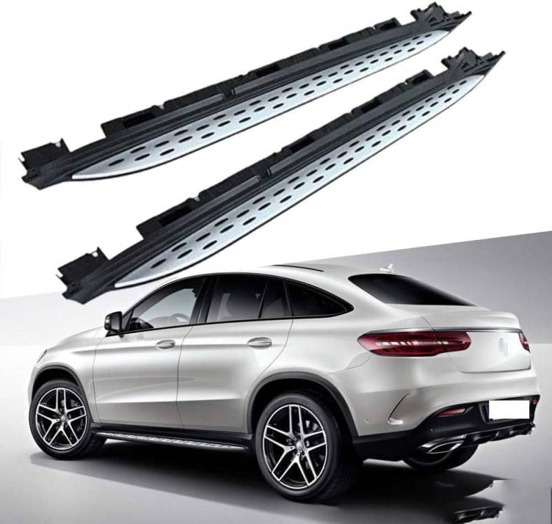 Seitenschweller Trittbretter Schweller für Benz GLE C292 GLE43 GLE63 AMG Coupe 2016-2019,1 Satz seitentrittleistenpedale Schwellerrohre, Trittbretter Autozubehör Seitenschweller Kit von ZhangJW