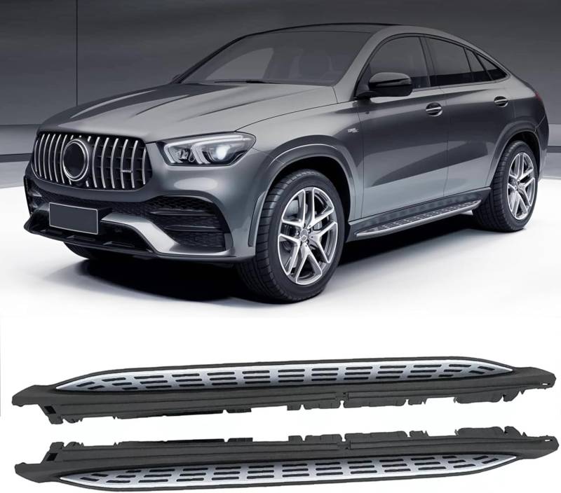 Seitenschweller Trittbretter Schweller für GLE Coupe AMG 2021,1 Satz seitentrittleistenpedale Schwellerrohre, Trittbretter Autozubehör Seitenschweller Kit von ZhangJW