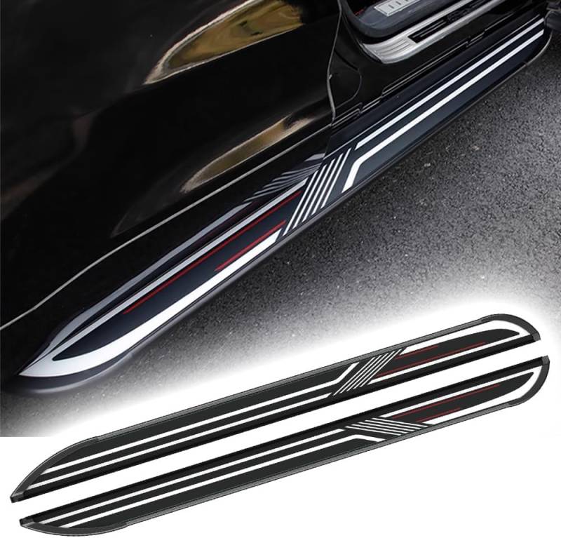 Seitenschweller Trittbretter Schweller für Jeep Renegade 2015-2024,1 Satz seitentrittleistenpedale Schwellerrohre, Trittbretter Autozubehör Seitenschweller Kit von ZhangJW