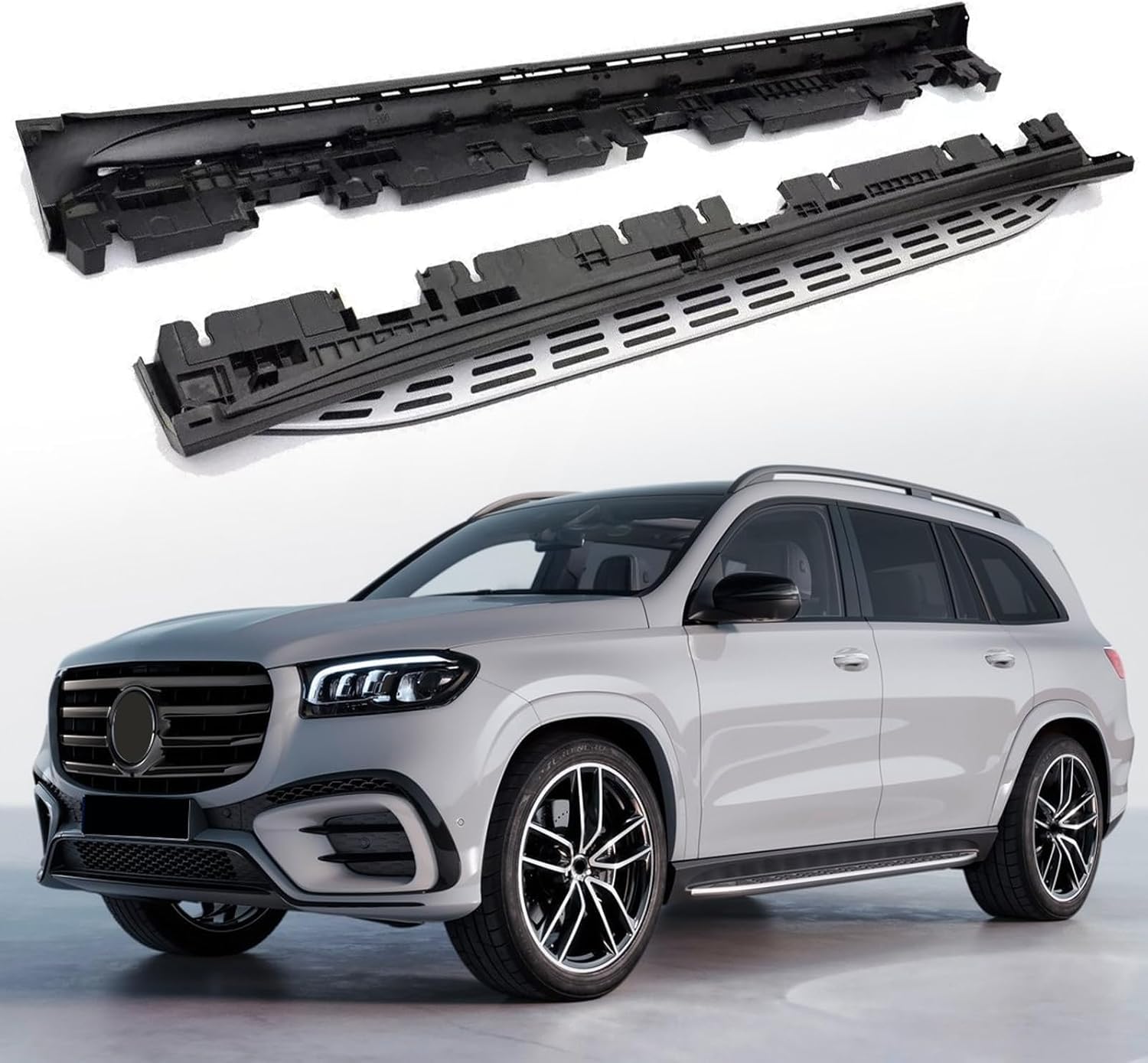 Seitenschweller Trittbretter Schweller für Mercedes Benz GLS450 2020-2024,1 Satz seitentrittleistenpedale Schwellerrohre, Trittbretter Autozubehör Seitenschweller Kit Seitenschweller Trittbretter Schweller für Mercedes Benz GLS450 2020-2024,1 Satz seitentrittleistenpedale Schwellerrohre, Trittbretter Autozubehör Seitenschweller Kit von ZhangJW